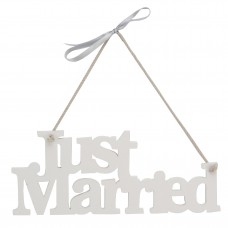 Amore MDF Hanging Plaque - JUST MARRIED